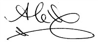 white background signature