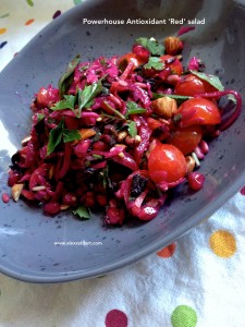 red salad with text